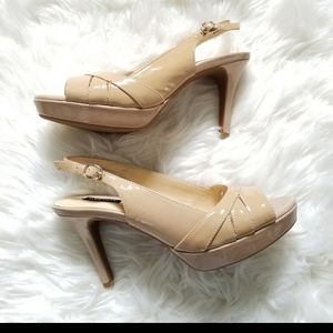 Alex Marie patent leather slingback platform